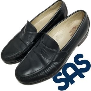 SAS Penny 40 Mens Leather Dress Shoes Black 12 N